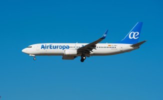 The penultimate flight of the Air Europa falcon