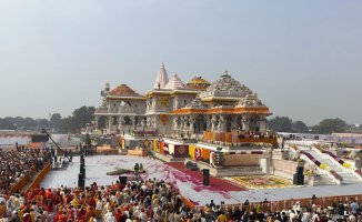 Modi inaugurates his temple to Rama on the mosque whose demolition caused bloodshed in India