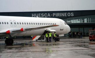 Huesca airport does not take off
