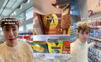 He goes shopping at a supermarket in Switzerland and is amazed by the prices: "I don't go through here"