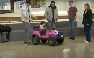 Students create a toy car adapted for a girl with Williams syndrome