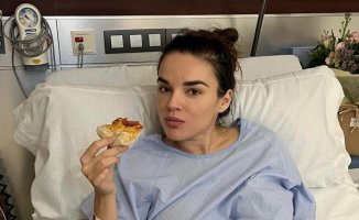 Melody's copious feast at the hospital after giving birth to her first child