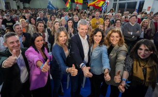 Ayuso takes her 'freedom' to Galicia to support Rueda's campaign