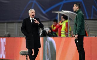 Ancelotti, on the disallowed goal: "It's offside, he's behind Lunin"