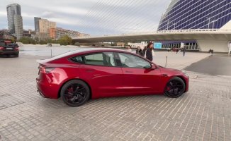 The Tesla Model 3 Ludicrous was hunted in Valencia: this is the version with the highest performance in the range