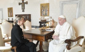 Díaz, after seeing the Pope: "He is an ambassador for decent work"