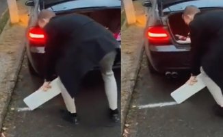A young man's surreal trick to park where you can't: "Genius"