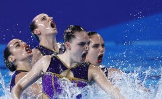Spain comes fourth in the free team final and qualifies for the Paris Games
