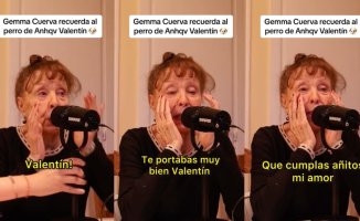 The tender moment of Gemma Cuerva remembering her deceased pet for her birthday: "You behaved very well, Valentín"