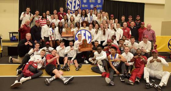 Arkansas sweeps men's, women's SEC indoor titles