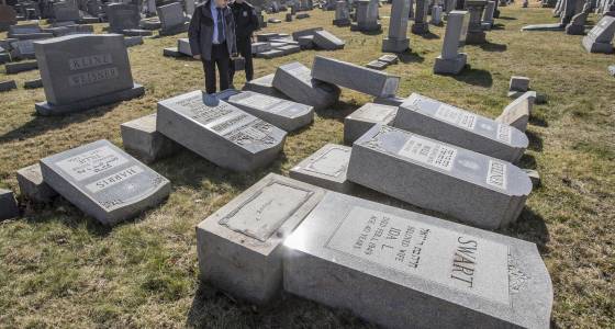 Police say more than 100 Jewish cemetery headstones damaged in Philadelphia
